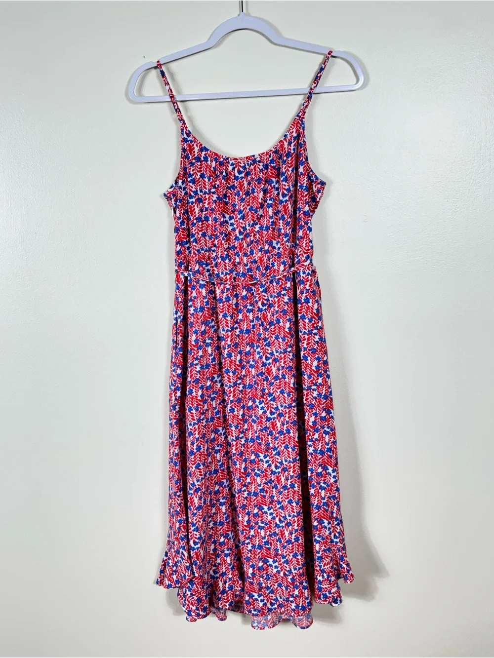 J Crew Floral Midi Dress Size 4 Ruffle Feminine Garden Party Coquette Wedding